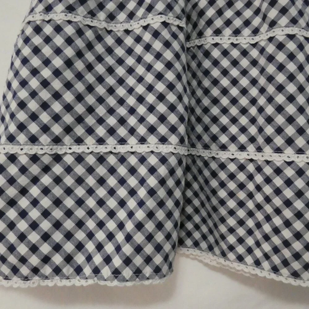 GIRANDOLA 24 months Made In Portugal Blue and White Checkered Summer Dress - Picture 15 of 16